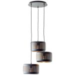 Brilliant Tyas Pendelleuchte Metall Schwarz Gold | 520mm - Geeignet für 3x E27