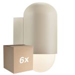 Mehrfachpackung 6x Nordlux Heka Wandleuchte Aluminium Sanded |IP54 - Geeignet für E27