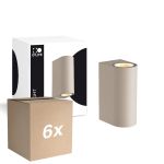 Mehrfachpackung 6x D'Lite Wandleuchte Vossem Beige Up & Down | Geeignet für 2x GU10 