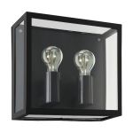Eglo Wandleuchte Alamonte 1 Stahl Schwarz | IP44 - Geeignet für 2x E27