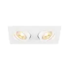 SLV New Tria 155 Spot Aluminium Weiß Quadrat | Geeignet für 2x GU10 